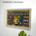 Dust Proof Wall mounted Display Case for LEGO® Harry Potter™ Hogwarts™ House Crest & Minifigure
