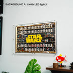 Dust Proof Wall mounted Display Case for LEGO® Star Wars™ Logo & Minifigure