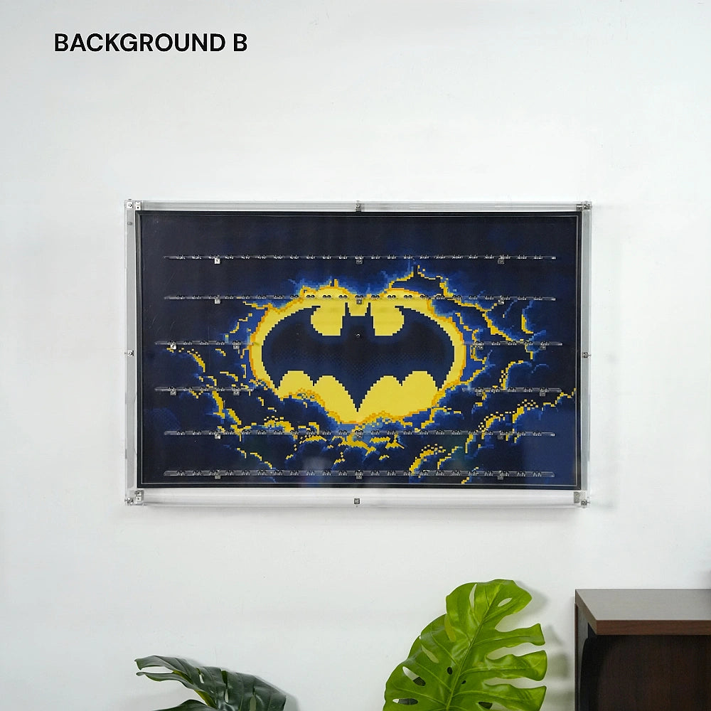 Dust Proof Wall mounted Display Case for LEGO® Batman Logo & Minifigure