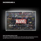 Dust Proof Wall mounted Display Case for LEGO® Marvel Logo & Minifigure A
