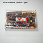 Dust Proof Wall mounted Display Case for LEGO® Marvel Logo & Minifigure