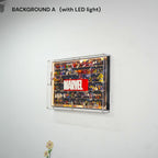 Dust Proof Wall mounted Display Case for LEGO® Marvel Logo & Minifigure