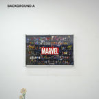 Dust Proof Wall mounted Display Case for LEGO® Marvel Logo & Minifigure