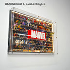 Dust Proof Wall mounted Display Case for LEGO® Marvel Logo & Minifigure