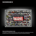 Dust Proof Wall mounted Display Case for LEGO® Marvel Logo & Minifigure