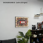 Dust Proof Wall mounted Display Case for LEGO® Marvel Logo & Minifigure