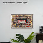 Dust Proof Wall mounted Display Case for LEGO® Marvel Logo & Minifigure