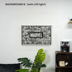 Dust Proof Wall mounted Display Case for LEGO® Marvel Logo & Minifigure