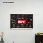 Dust Proof Wall mounted Display Case for LEGO® Marvel Logo & Minifigure