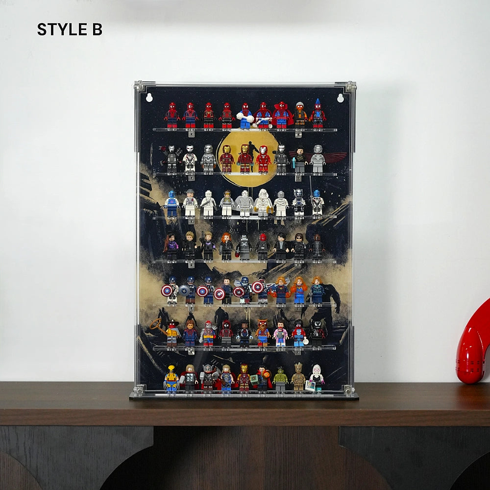 Dust Proof Wall mounted Display Case for LEGO® Marvel Minifigure