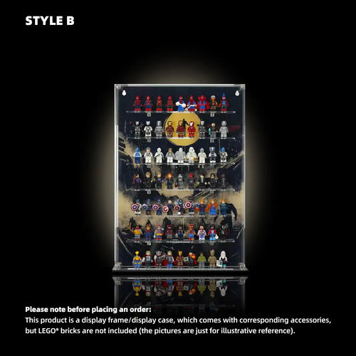 Dust Proof Wall mounted Display Case for LEGO® Marvel MinifigureB