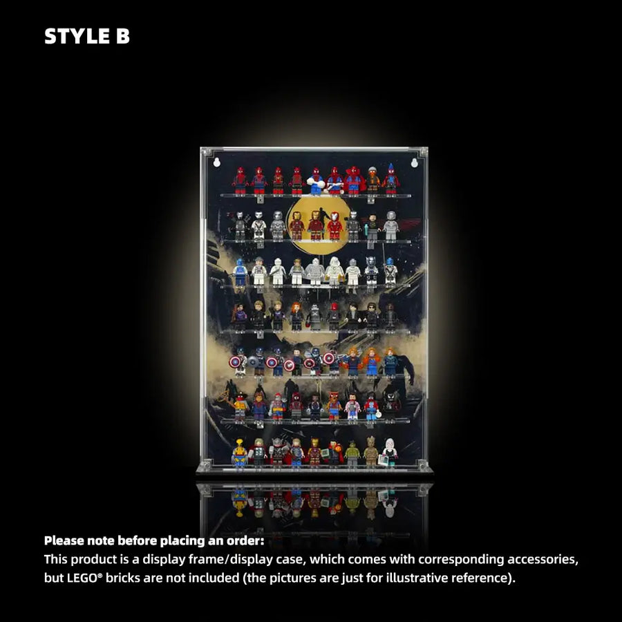 Dust Proof Wall mounted Display Case for LEGO® Marvel MinifigureB