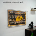 Dust Proof Wall mounted Display Case for LEGO® Star Wars™ Logo & Minifigure