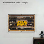 Dust Proof Wall mounted Display Case for LEGO® Star Wars™ Logo & Minifigure