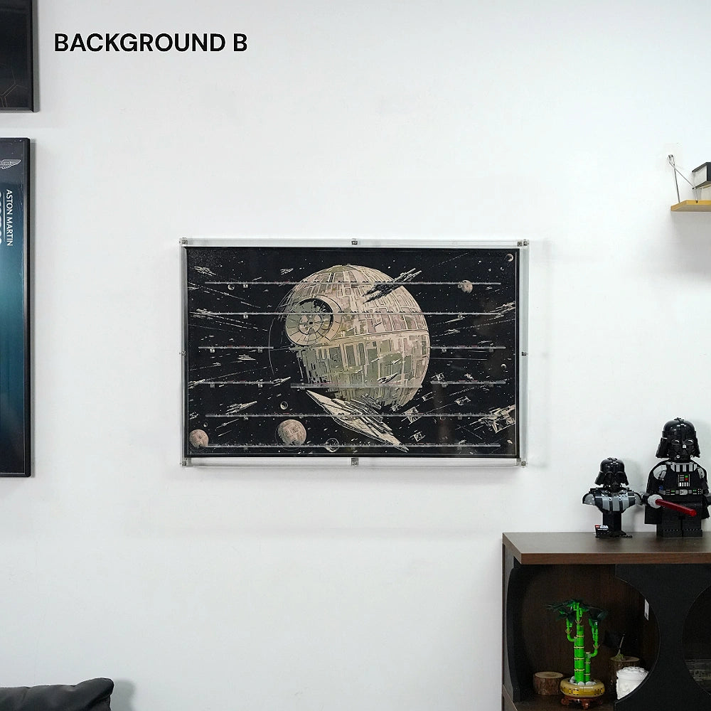 Dust Proof Wall mounted Display Case for LEGO® Star Wars™ Logo & Minifigure