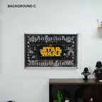 Dust Proof Wall mounted Display Case for LEGO® Star Wars™ Logo & Minifigure