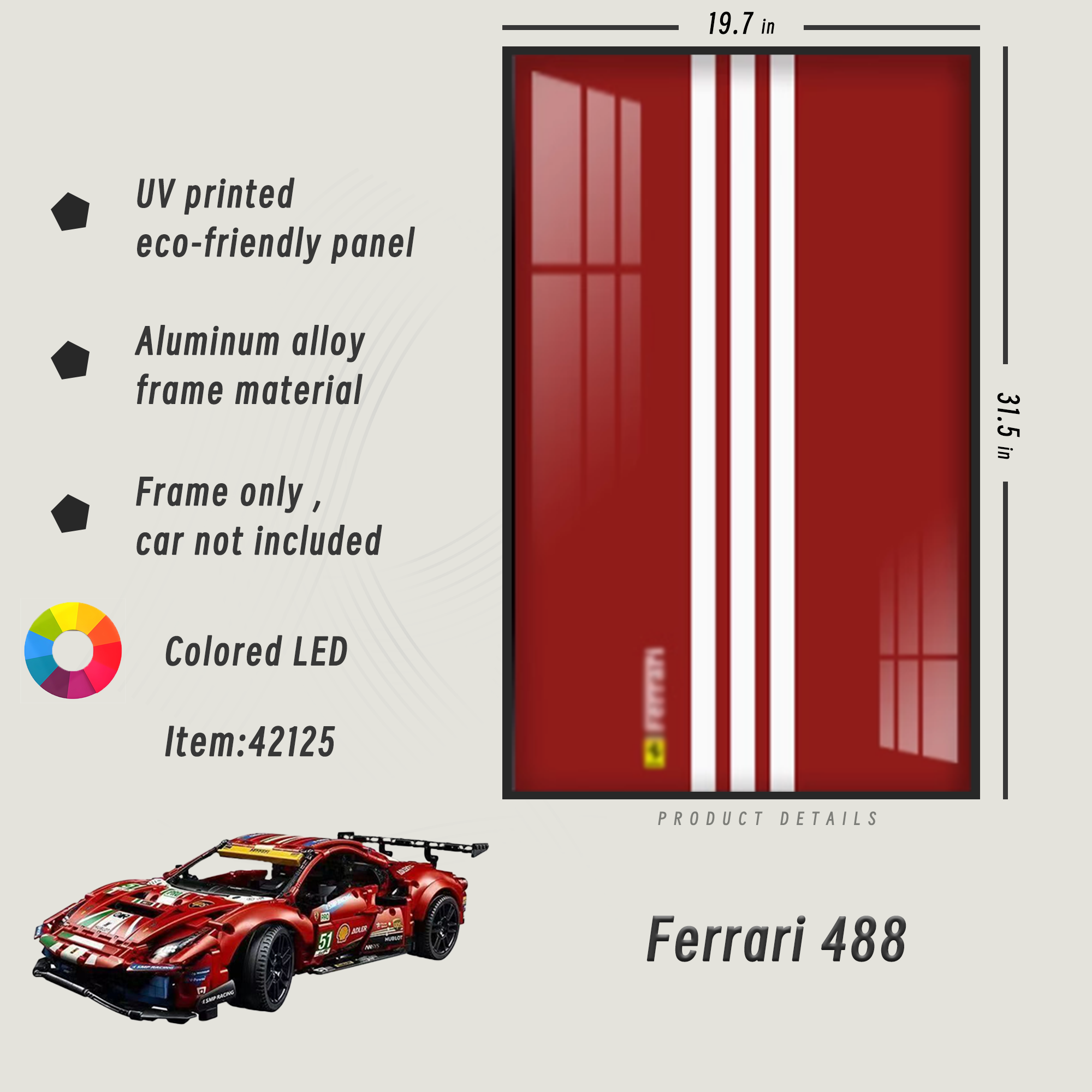 Display Frame for Ferrari 488