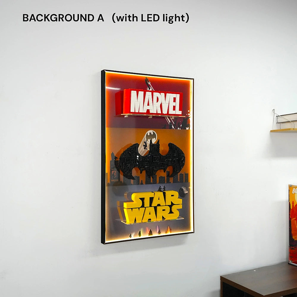 LEGO Display Frame for Marvel & Batman & Star Wars Logo trinity(75407&76330&76313)