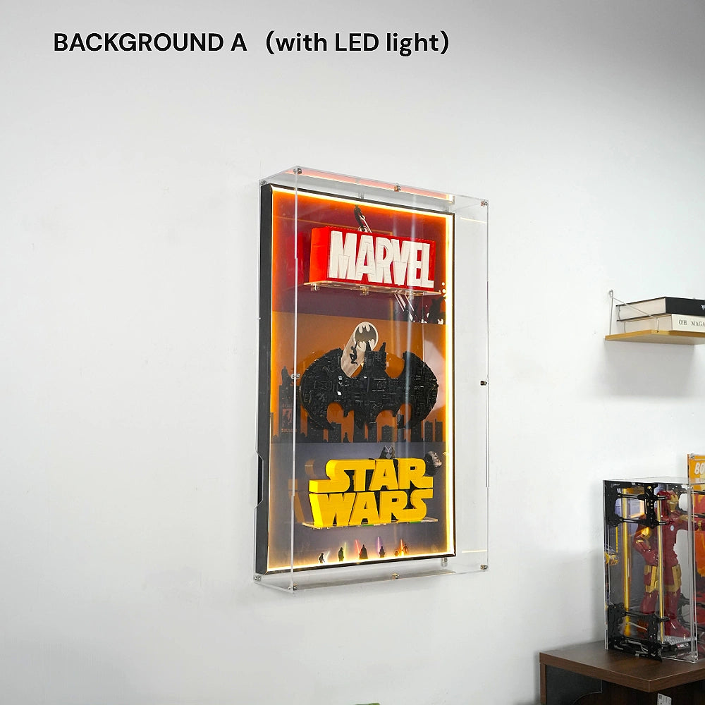 Wall Display Frame for LEGO Star Wars, Batman & Marvel Logos (75407, 76330, 76313)