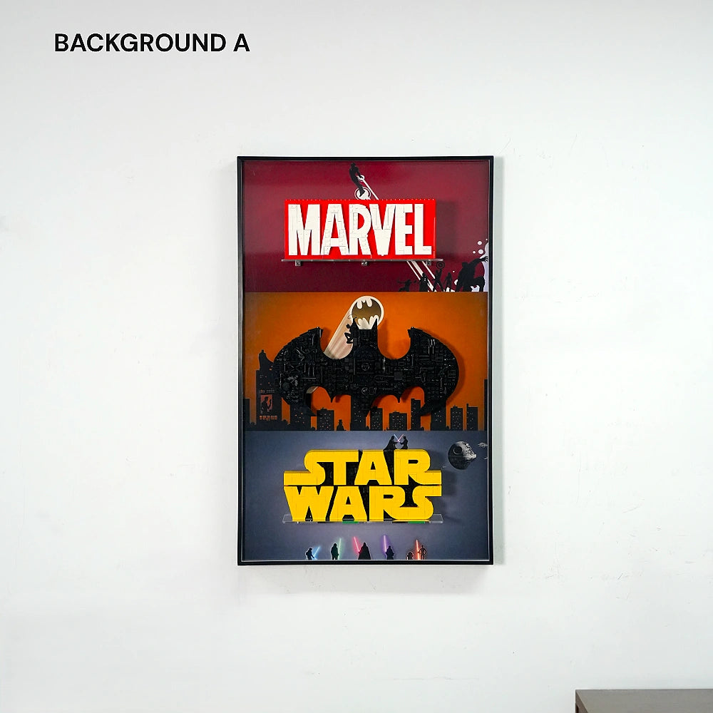 LEGO Display Frame for Marvel & Batman & Star Wars Logo trinity(75407&76330&76313)