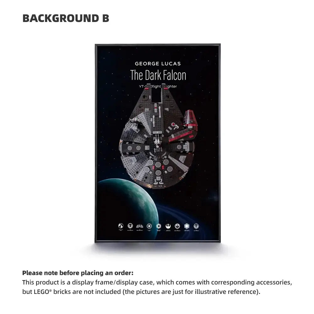 LEGO Display Frame for STAR WARS Dark Millennium Falcon (75389)