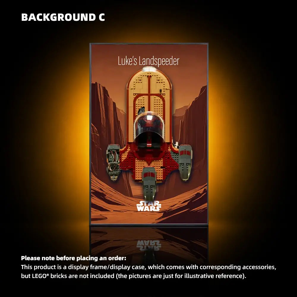 LEGO Display Frame for STAR WARS Luke Skywalker’s Landspeeder (75341)