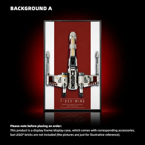 Wall Display Frame for LEGO® Star Wars™ X-Wing Starfighter (75355