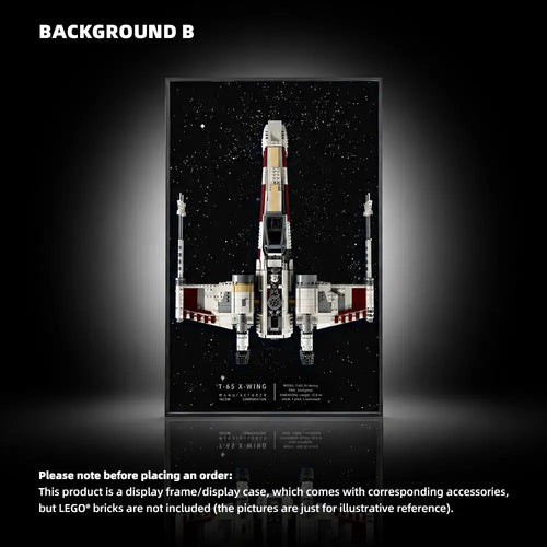 Wall Display Frame for LEGO® Star Wars™ X-Wing Starfighter (75355
