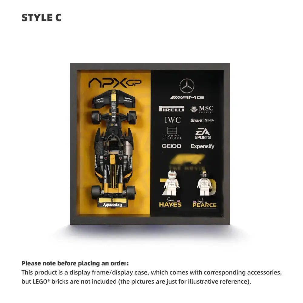 LEGO F1 Display Case for APXGP Team Race Car from The Movie (77252)