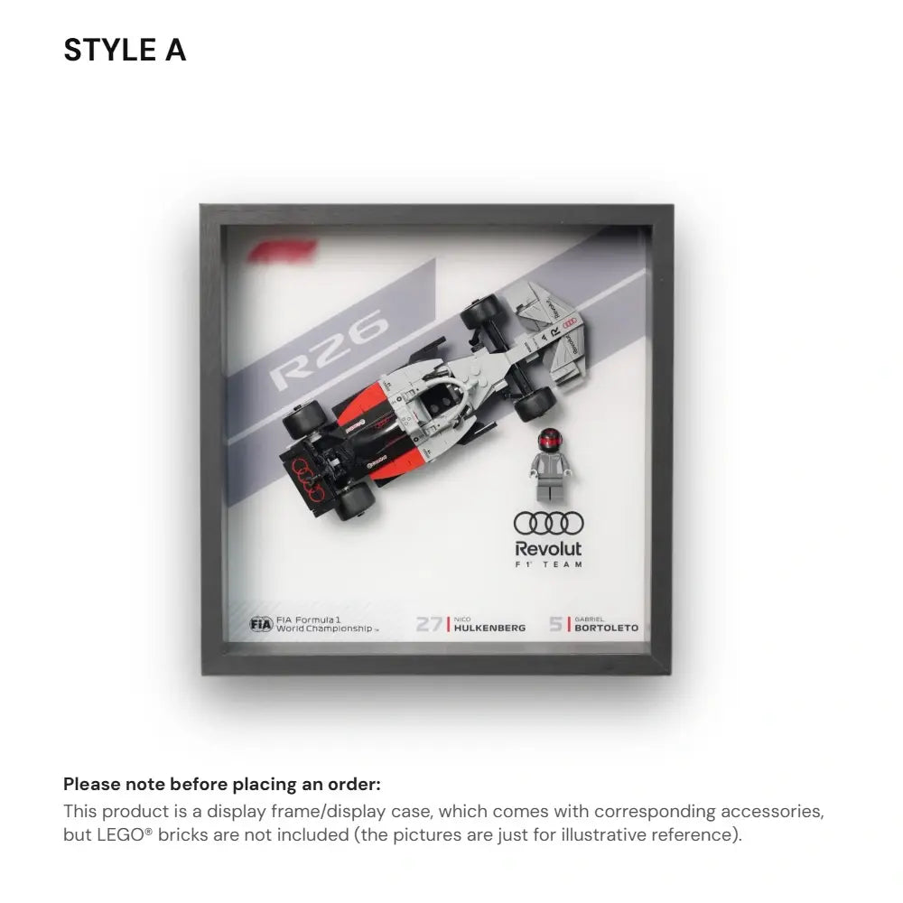 LEGO F1 Display Case for Speed Champions Audi Revolut F1 Team R26 Race Car(77259)