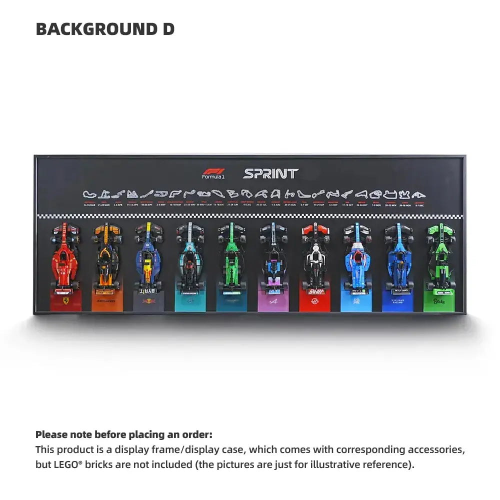 Cadre LEGO™ F1 pour Speed Champions avec Support Mural