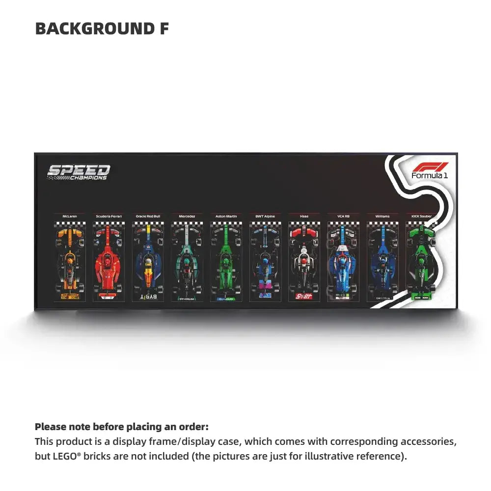 Cadre LEGO™ F1 pour Speed Champions avec Support Mural