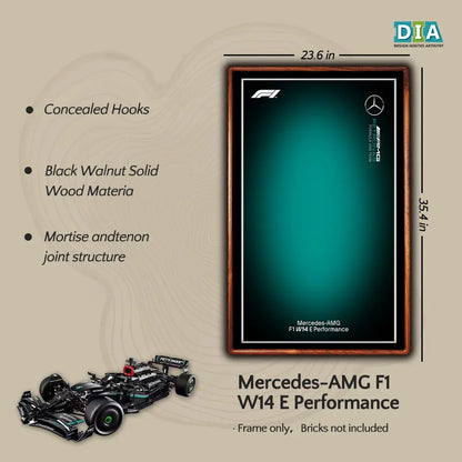 LEGO™ Handcrafted Black Walnut Display Frame For TECHNIC Formula 1