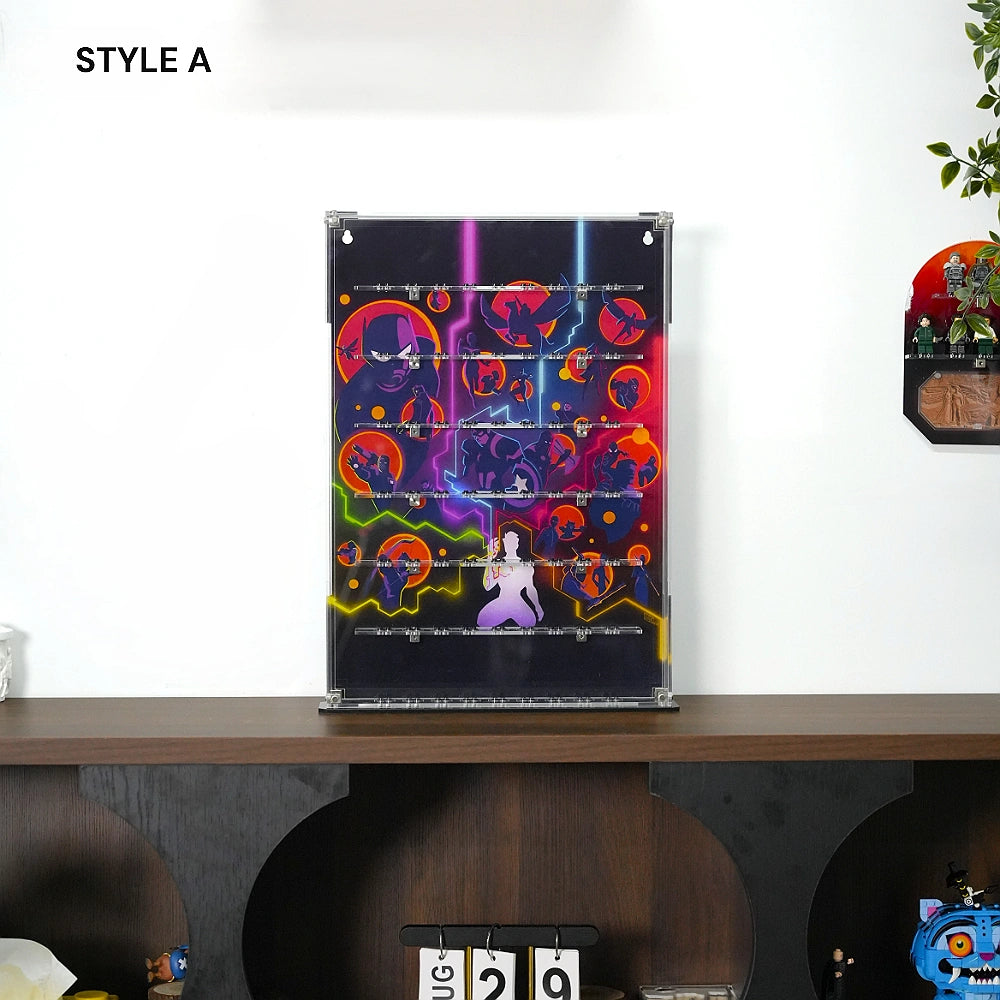 Dust Proof Wall mounted Display Case for lego Marvel Minifigure