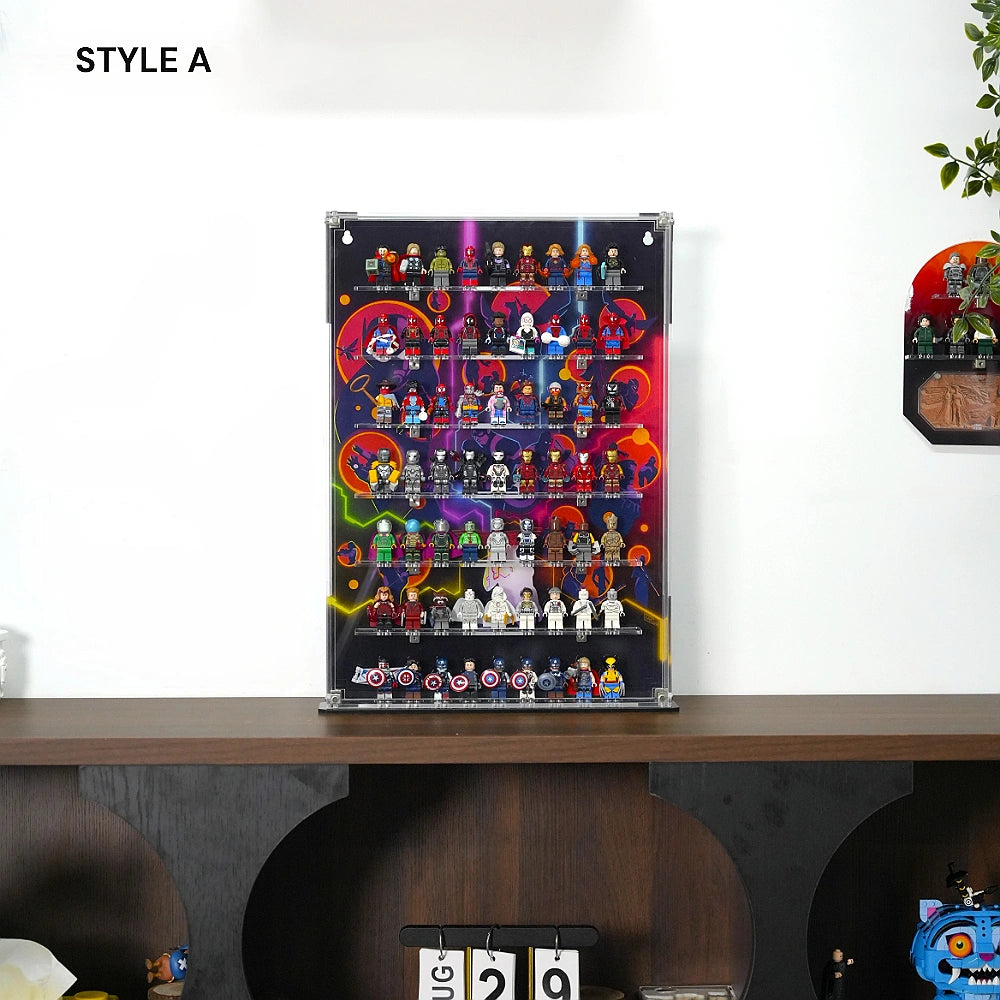 Dust Proof Wall mounted Display Case for lego Marvel Minifigure