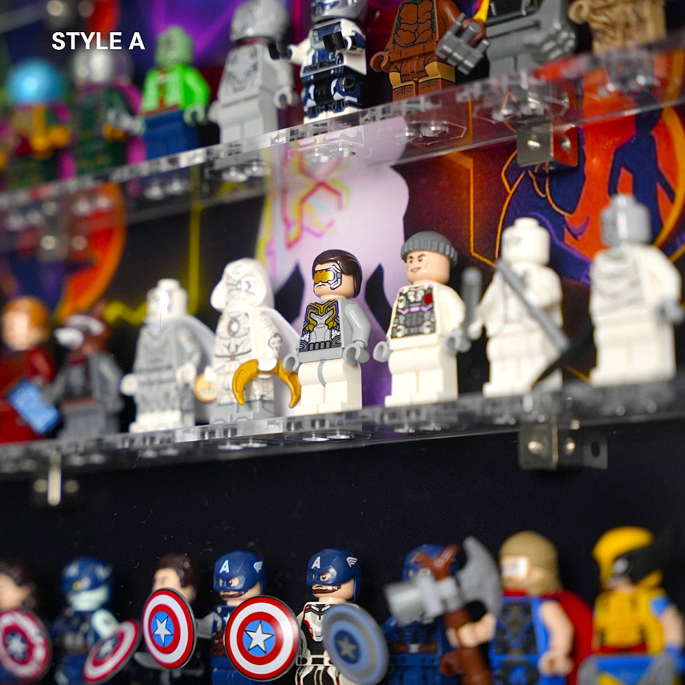 Dust Proof Wall mounted Display Case for lego Marvel Minifigure