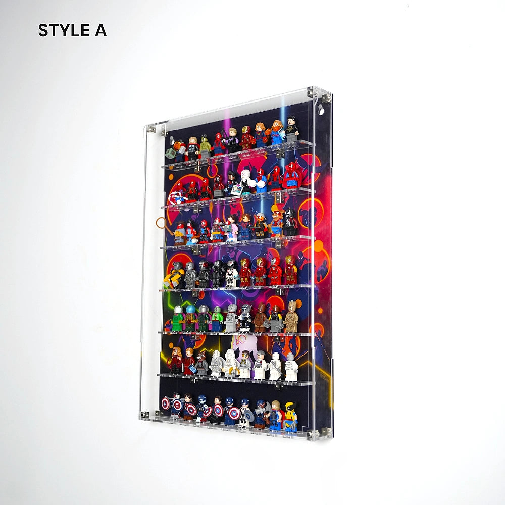 Dust Proof Wall mounted Display Case for lego Marvel Minifigure