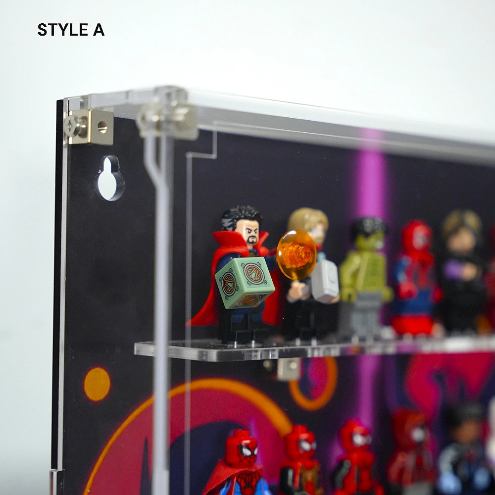 Dust Proof Wall mounted Display Case for lego Marvel Minifigure
