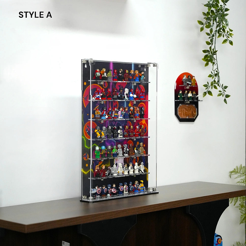 Dust Proof Wall mounted Display Case for lego Marvel Minifigure