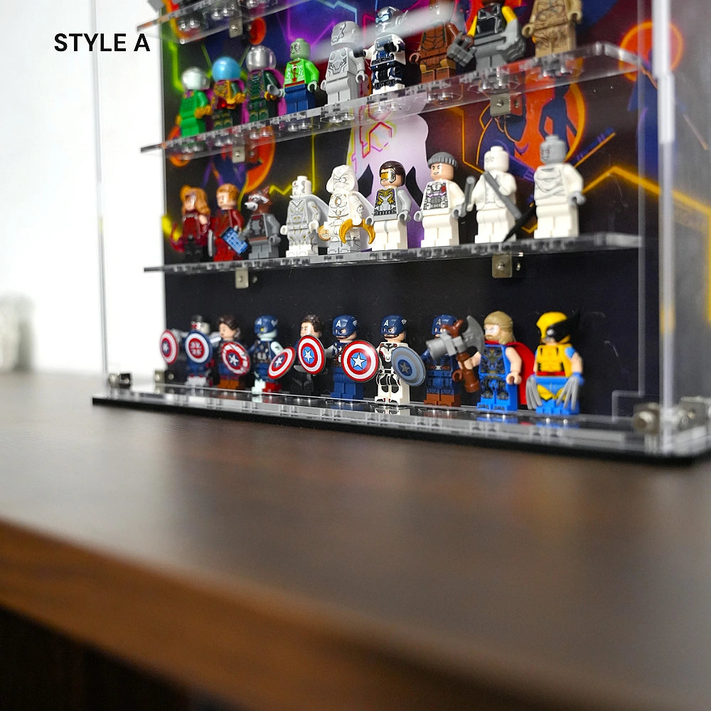 Dust Proof Wall mounted Display Case for lego Marvel Minifigure