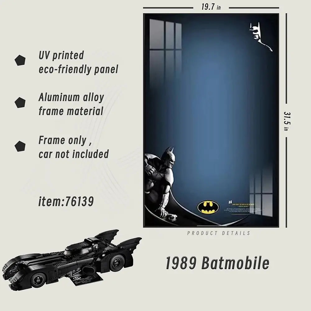 Lego Wall Mount Frame for LEGO® TECHNIC™ 1989 Batmobile 76139 - dia-dia-dia