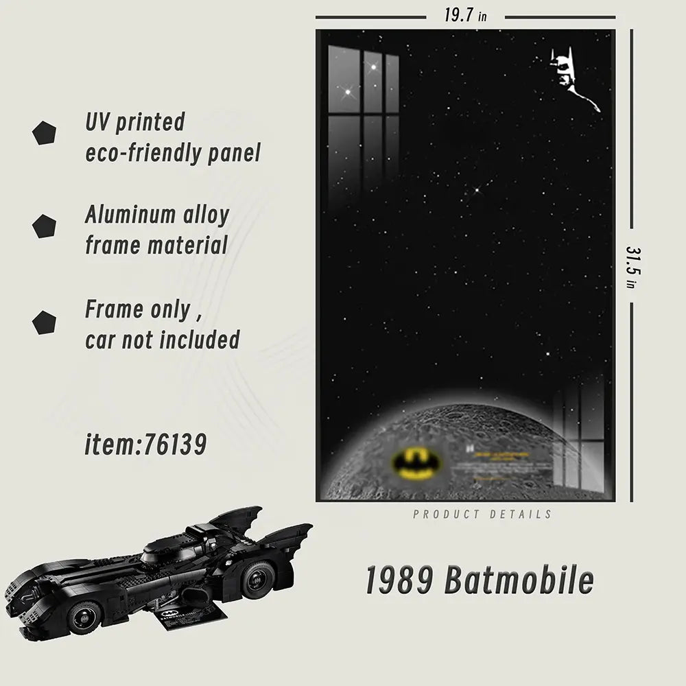 Lego Wall Mount Frame for LEGO® TECHNIC™ 1989 Batmobile 76139 - dia-dia-dia