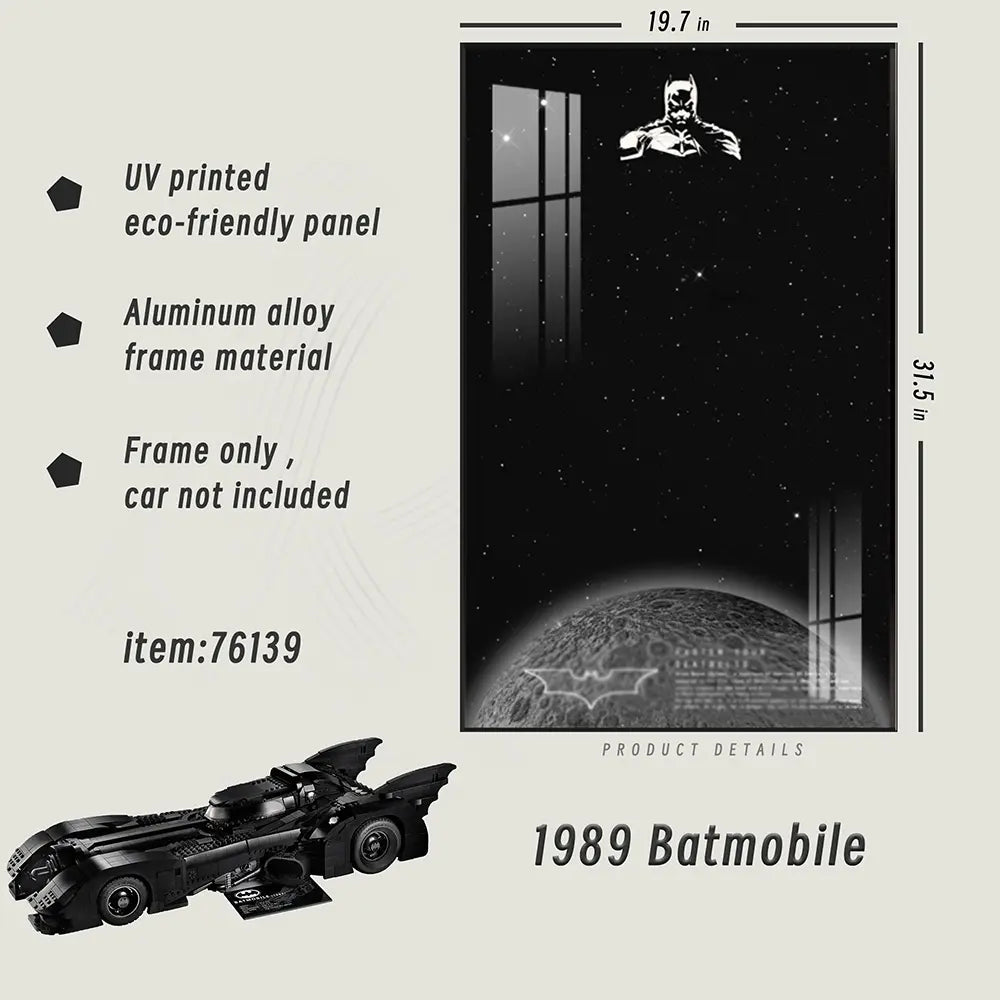 Lego Wall Mount Frame for LEGO® TECHNIC™ 1989 Batmobile 76139 - dia-dia-dia
