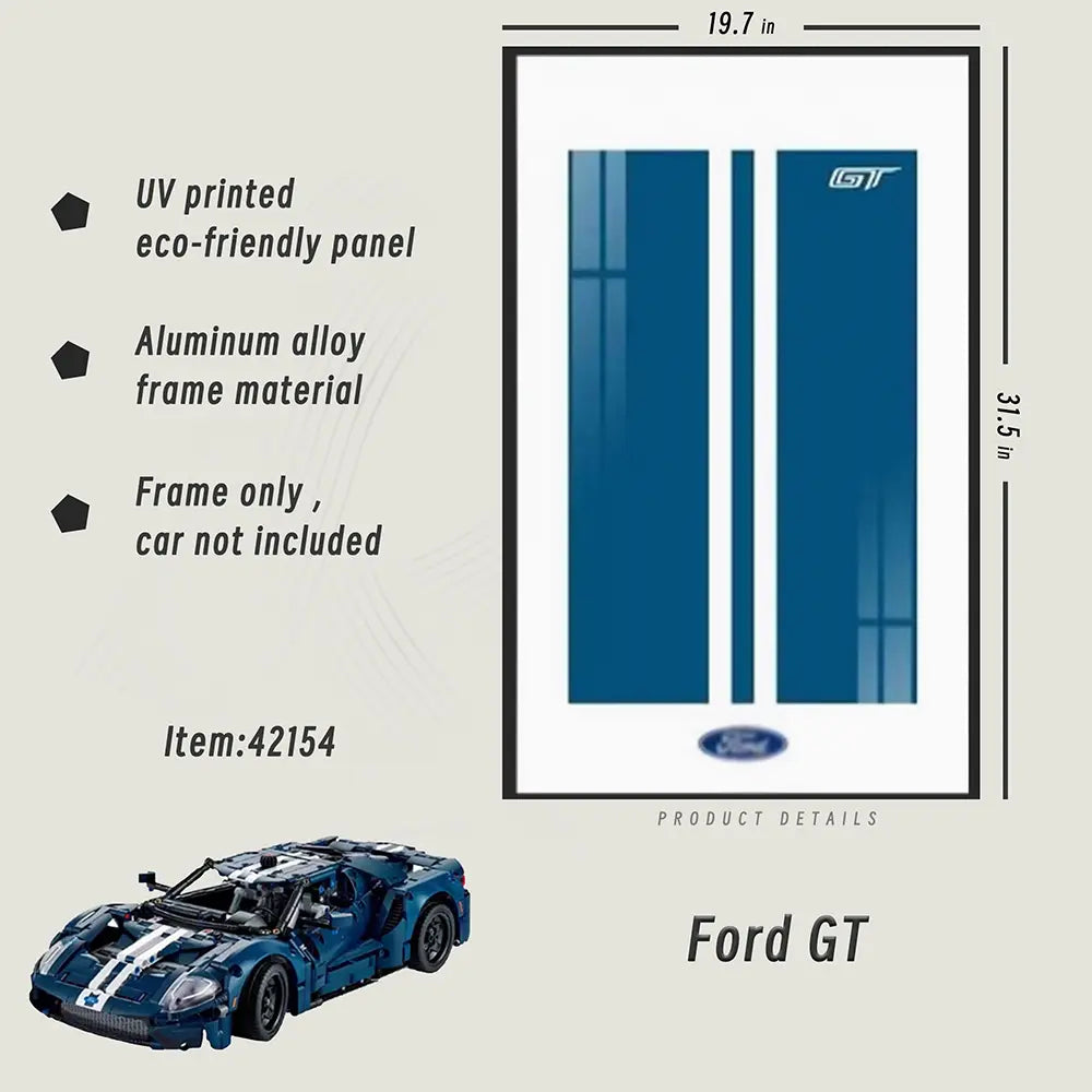 Lego Wall Mount Frame for LEGO® TECHNIC™ Ford GT 42154 - dia-dia-dia