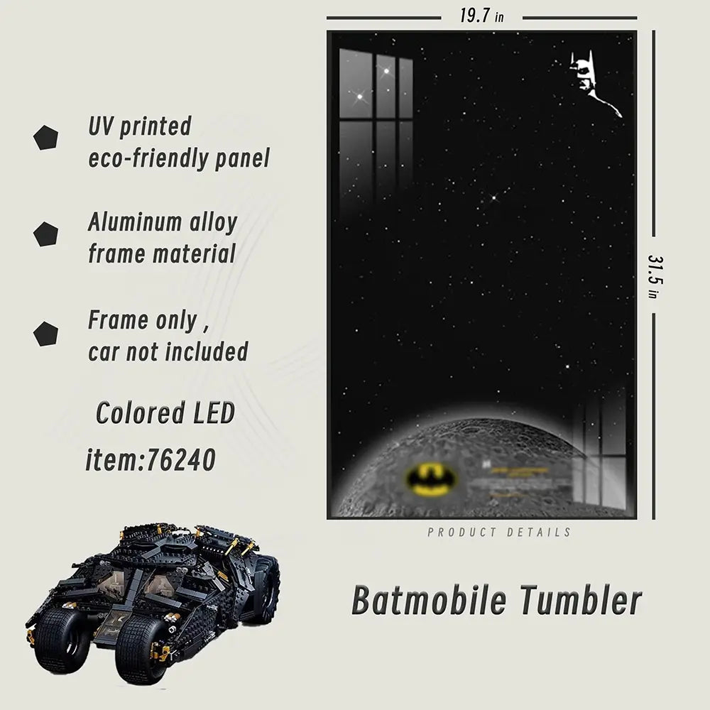 Lego Wall Mount Frame for LEGO® TECHNIC™  Batmobile Tumbler 76240 - dia-dia-dia
