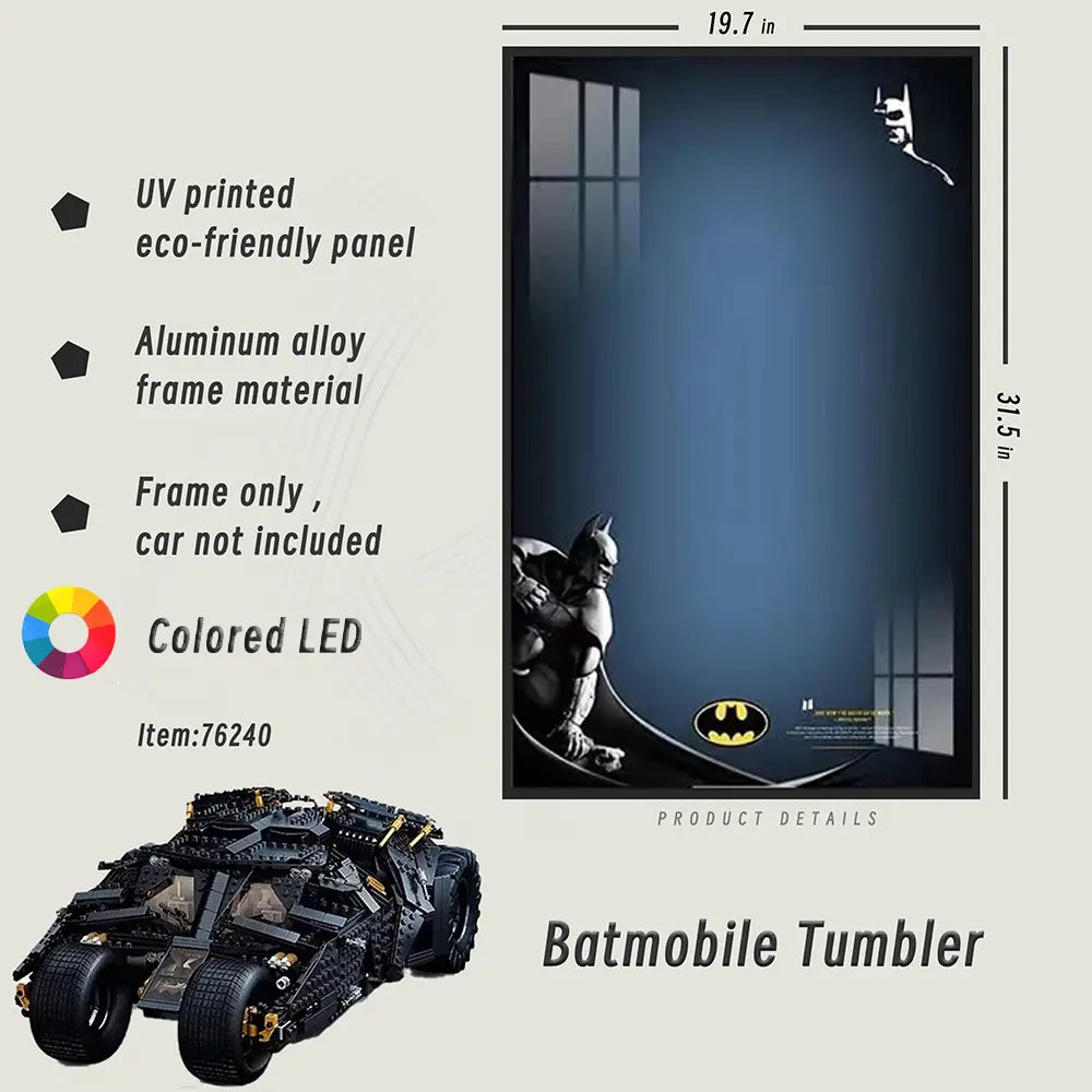 Lego Wall Mount Frame for LEGO® TECHNIC™  Batmobile Tumbler 76240 - dia-dia-dia