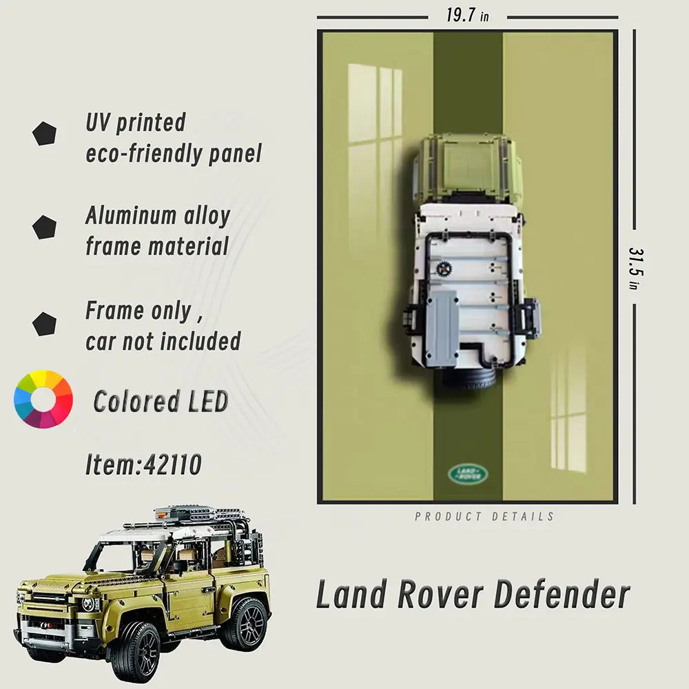 Lego Wall Mount Frame for LEGO® TECHNIC™ Land Rover Defender 42110 - dia-dia-dia