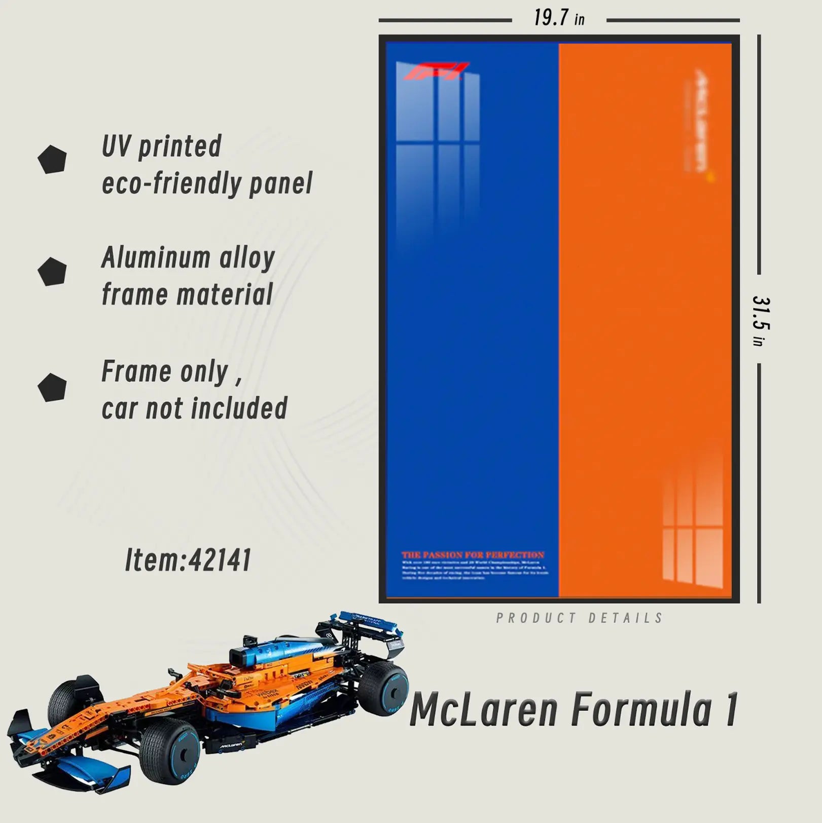 Lego Wall Mount Frame for McLaren Formula 1™ Race Car 42141 - dia-dia-dia