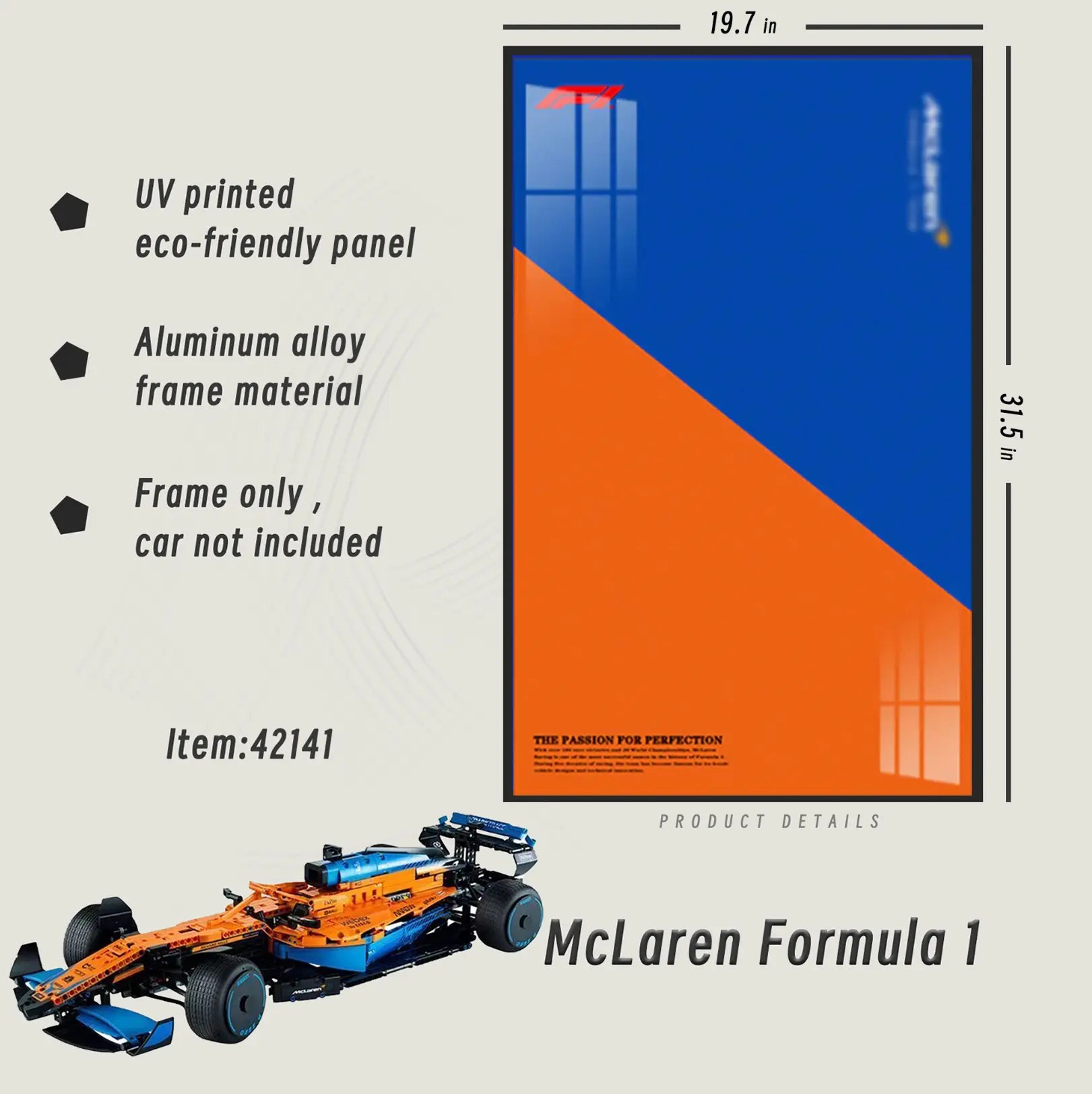 Lego Wall Mount Frame for McLaren Formula 1™ Race Car 42141 - dia-dia-dia