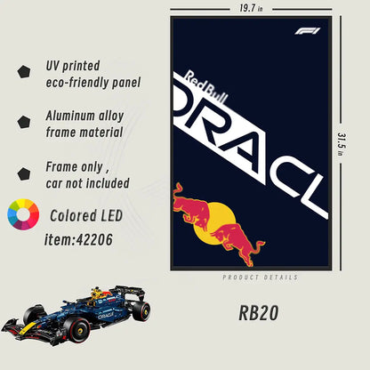 Lego Wall Mount Frame for Oracle Red Bull Racing RB20 F1 Car 42206 - dia-dia-dia
